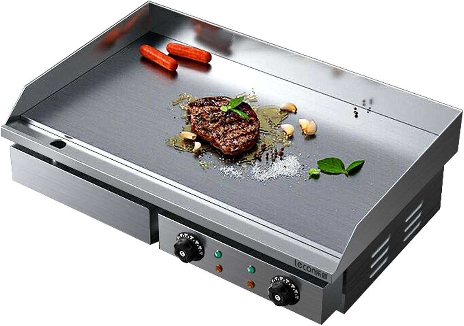 4400W Commercial Griddle Electric 29 in, 220V Countertop Griddle Flat Top Grill, Non-Stick Stainless Steel Teppanyaki Grill with Dual Temperature Control for Restaurant