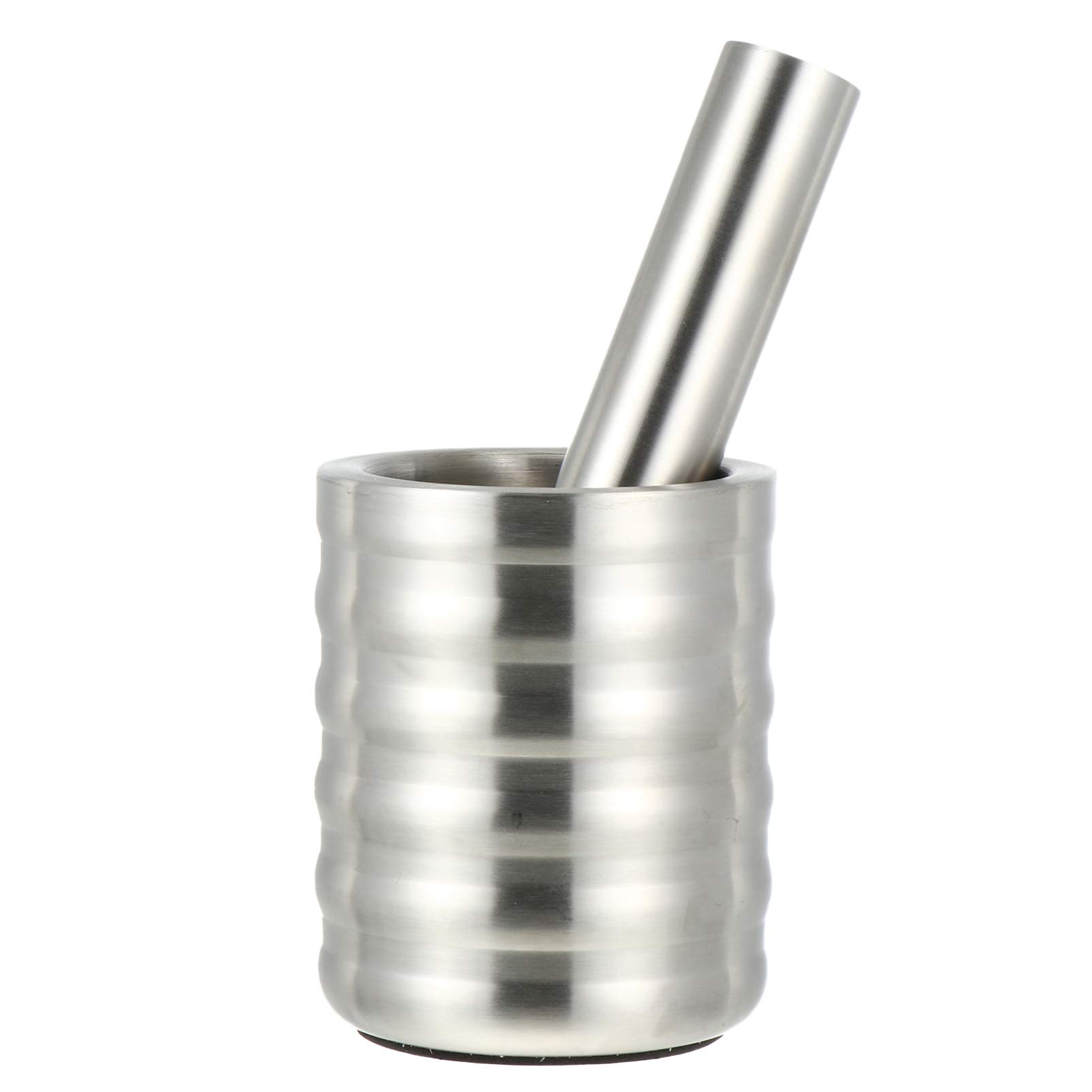 Hemoton 1set Stainless Steel Garlic Ergonomic Manual Garlic Crusher with Pestle for Easy Use Deform-Resistant Kitchen Tool and More