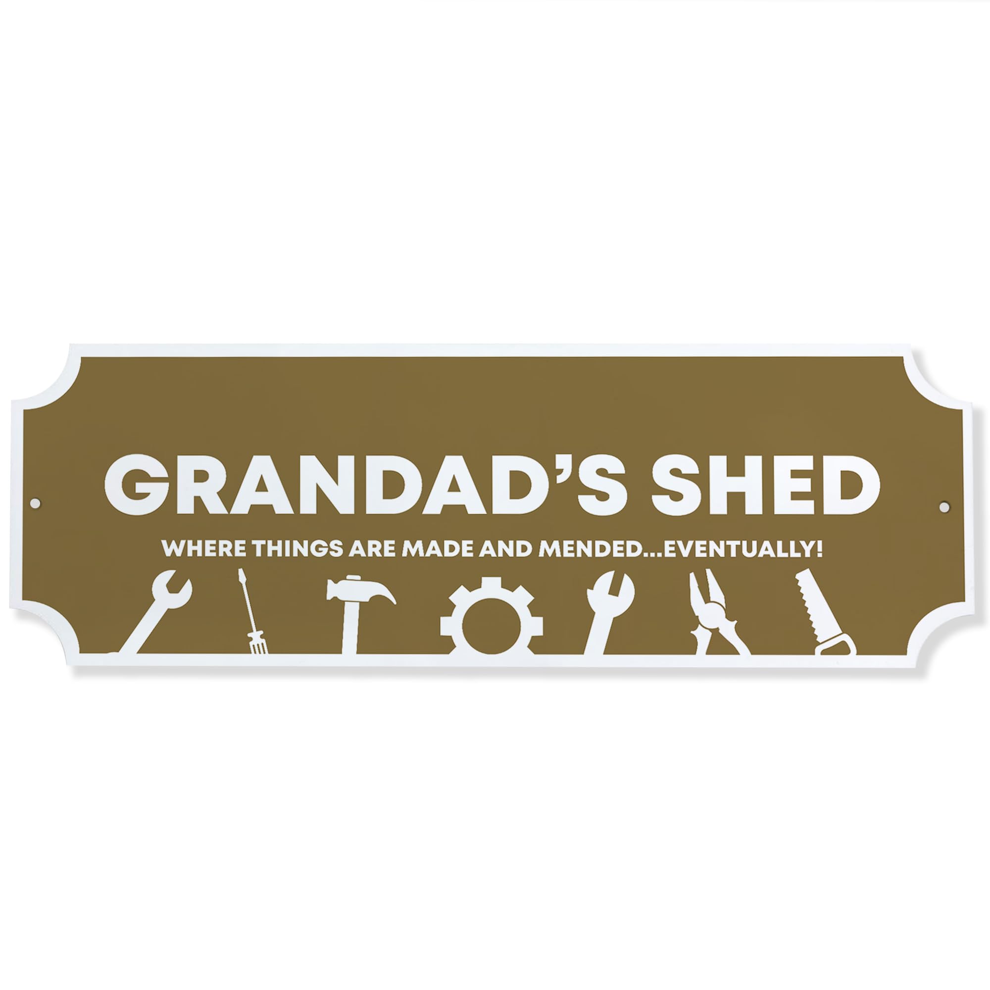 Red Ocean Garden Shed Sign For Grandad Novelty Gift For Birthday Father's Day Outdoor Weatherproof Garden Shed Welcome Sign- 300x100mm Durable Acrylic Plaque Indoor or Outdoor Use