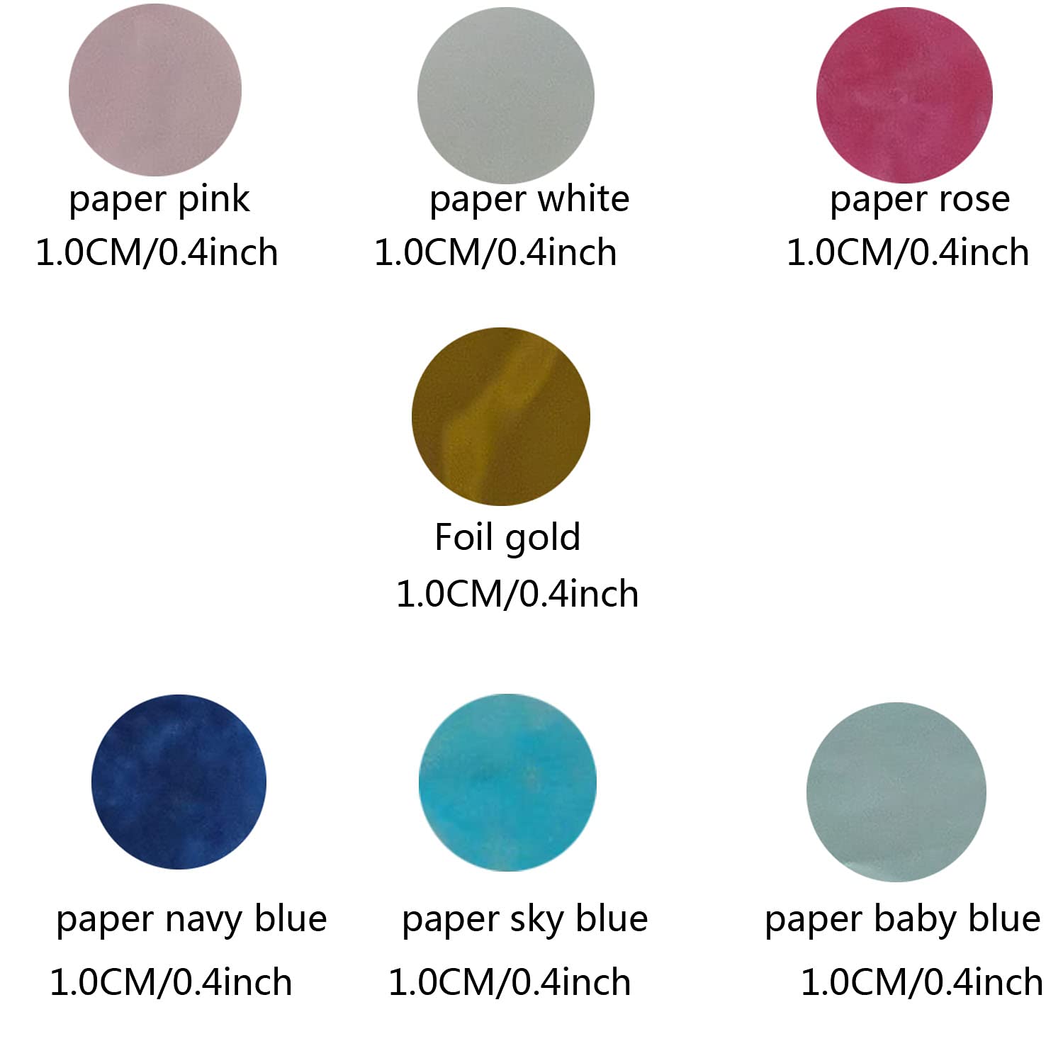 KADUOS (Pack of 2 Total120G/4.2Ounce)1.0CM(0.4Inch) Round Baby Gender Reveal Decorations