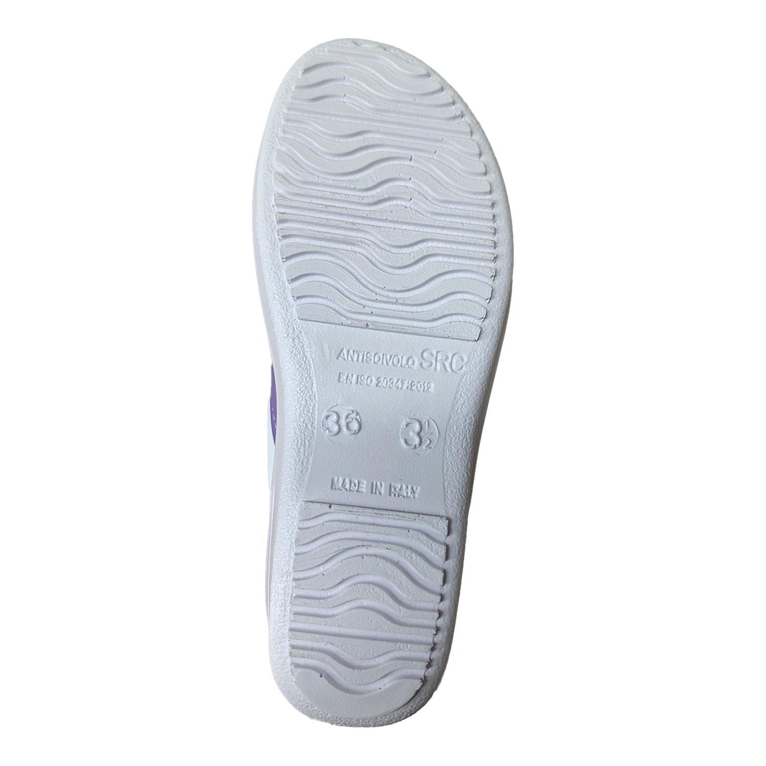 fratelliditalia.org Chaussons sanitaires femme semelle sabot antidérapant en cuir souple différentes couleurs