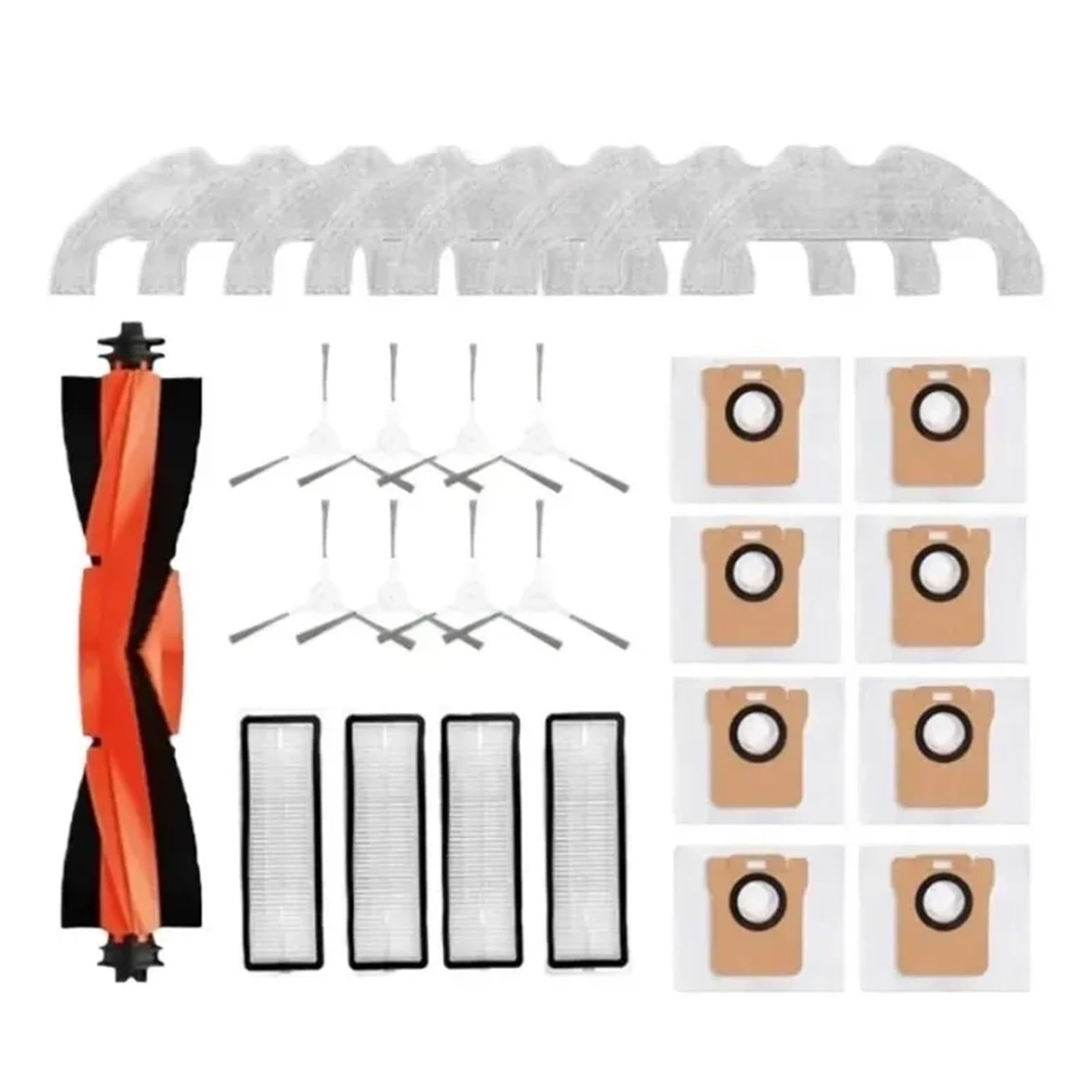 Kit 29 pièces Xiaomi X10 avec brosse principale, filtres et serpillières