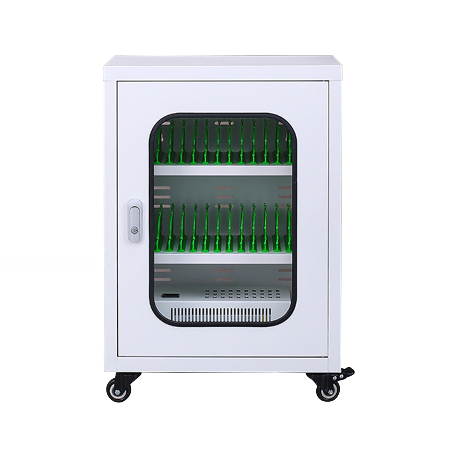 GTHTUHFD Secure Smartphone Charging Locker - Rechargeable Mobile Phone Storage Cabinet For Schools Churches Airports - Safe Cell Phone Charging Station For Public Use,White-30slots