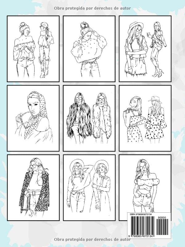 Miniatura 2 de LIBRO DE COLOREAR DE MODA PARA CHICAS Libro para colorear para niñas y adolescentes Moda, fotografía y hermosos retratos de chicas libro para ... y