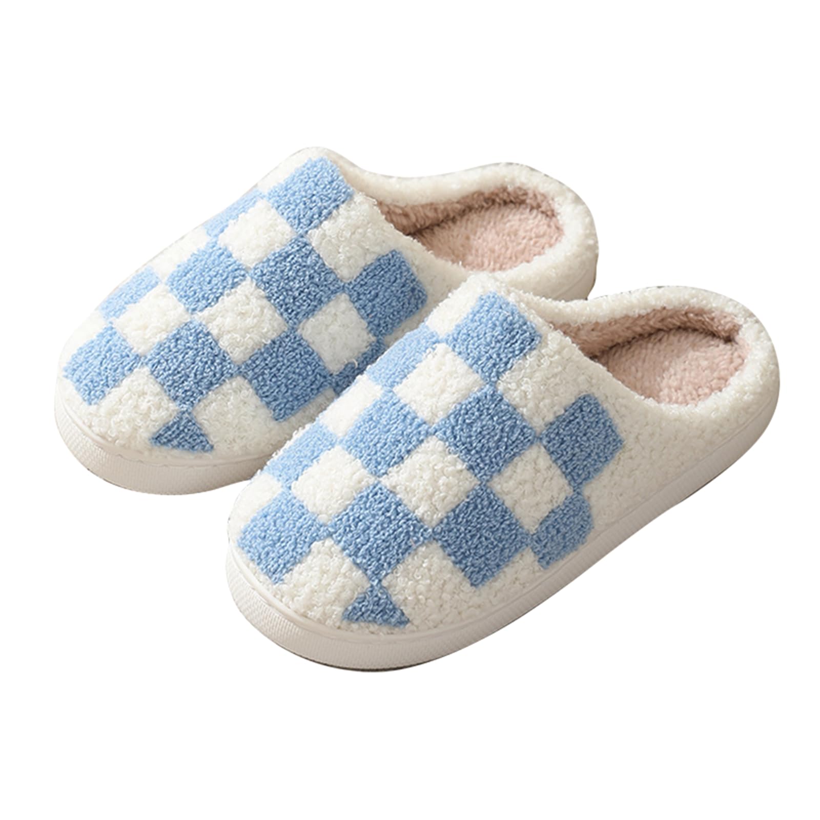 coleyn Cartoon Slippers for Women Men, Soft Fluffy Warm Lightweight Non-Slip Cute House Slippers Slip-On Cozy Indoor Outdoor Heart Meet Ne at Night