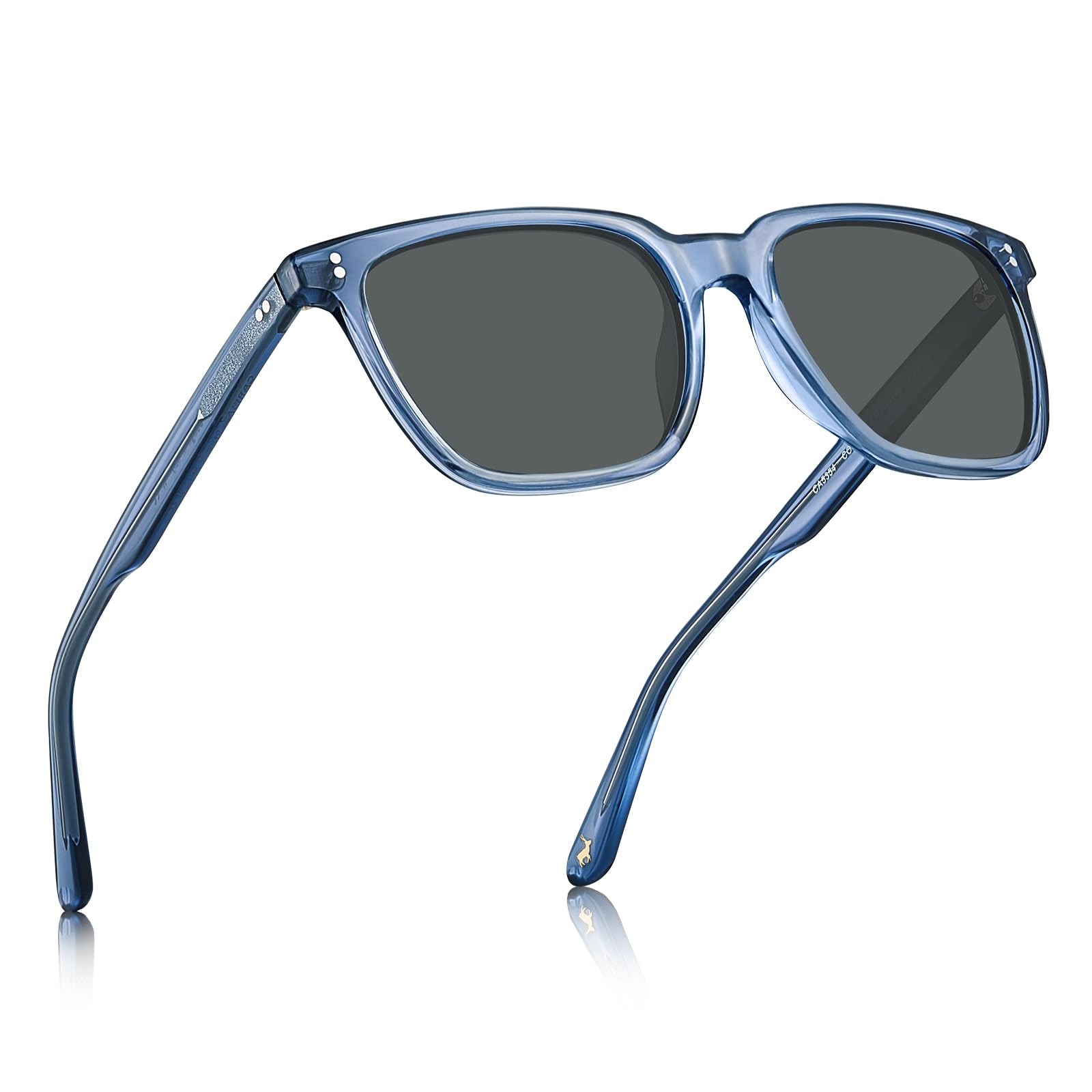 CARFIA Square Polarized Sunglasses For Men - Retro Acetate UV400 Protection