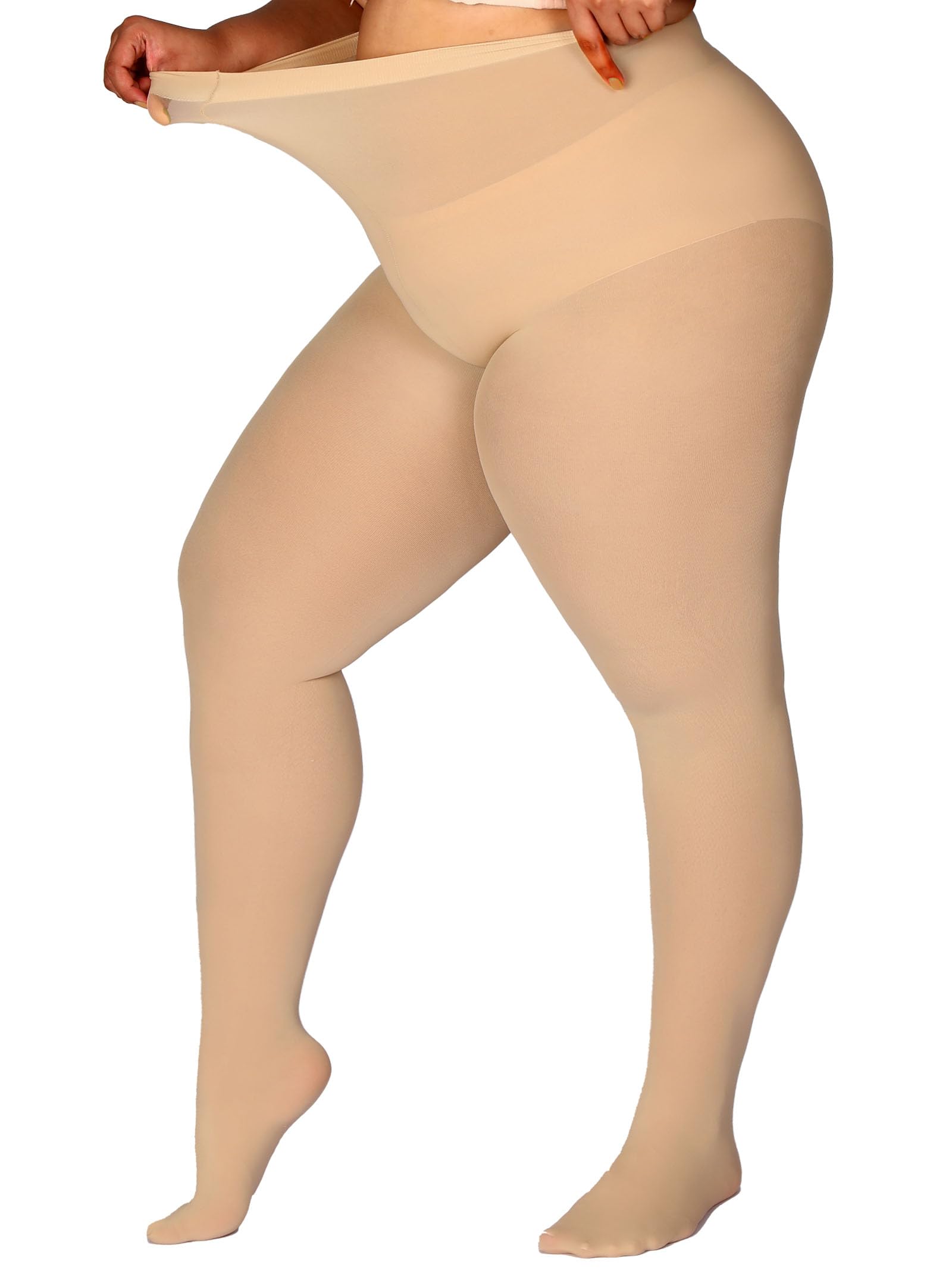 DORALLURE Strumpfhosen Damen Grosse Grössen 60DEN Semi-Blickdicht Nylonstrumpfhose