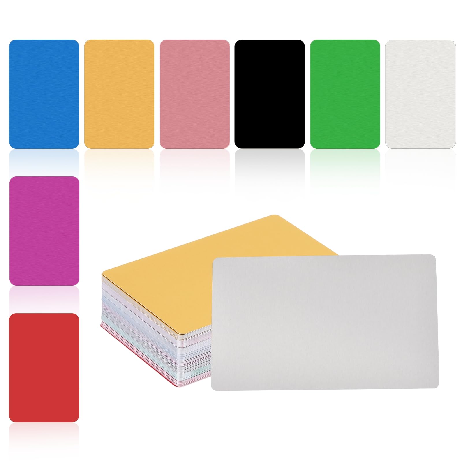 Tarjetas de aluminio para grabado láser MECCANIXITY de acabado multicolor premium de 1/64 pulgadas