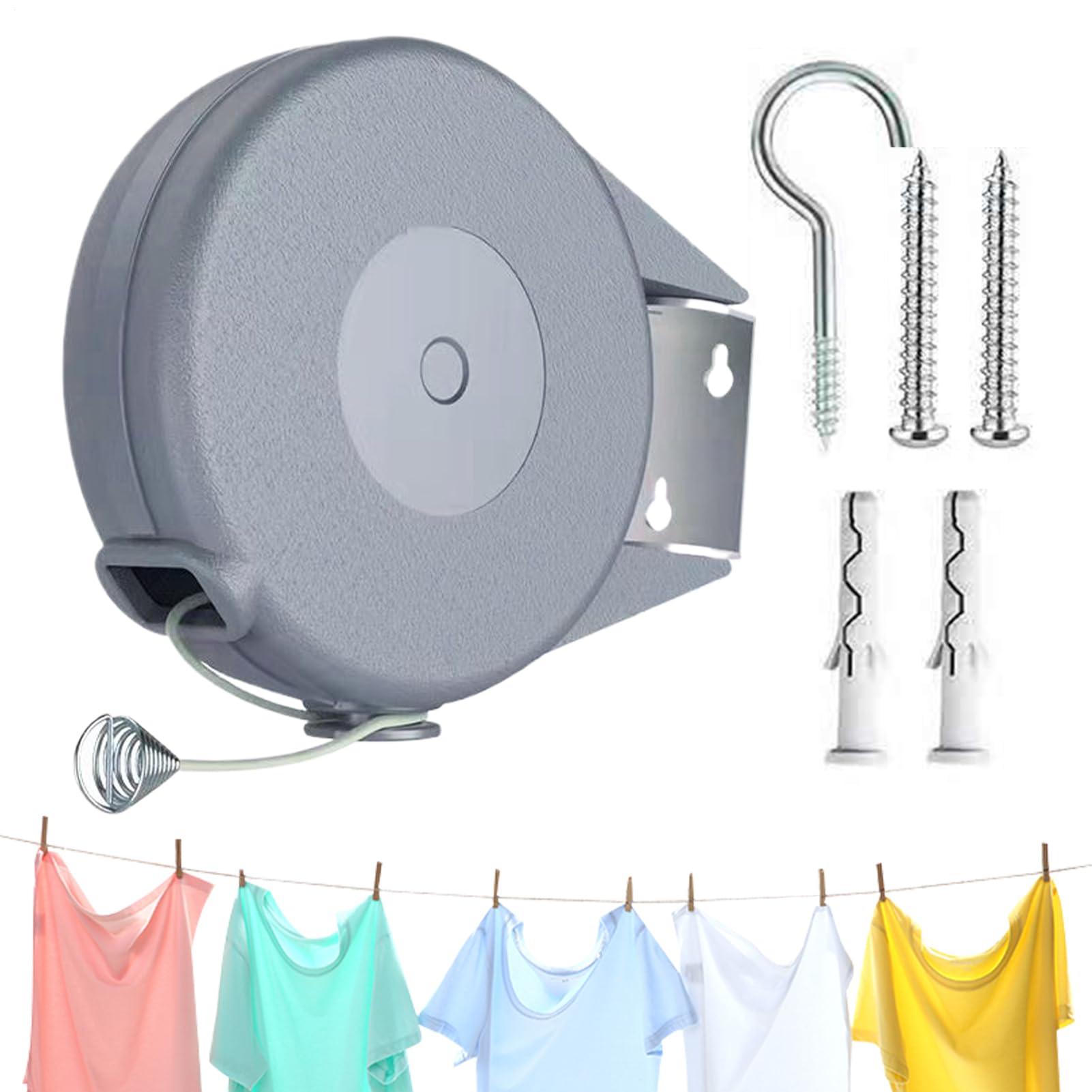 Corde à linge rétractable de salle de bain et cour : votre étendoir portable pratique