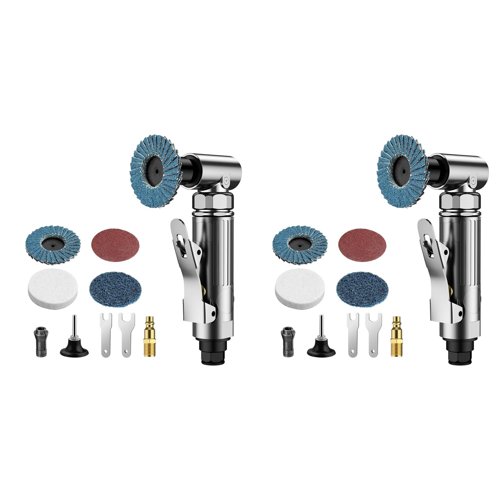 Jnchdghwa As Shown 2X Angle Air Die Grinder, 90 Degree Heavy Duty 20,000 Rpm Compressed Sander Polisher Tool For Contour Grinding, B