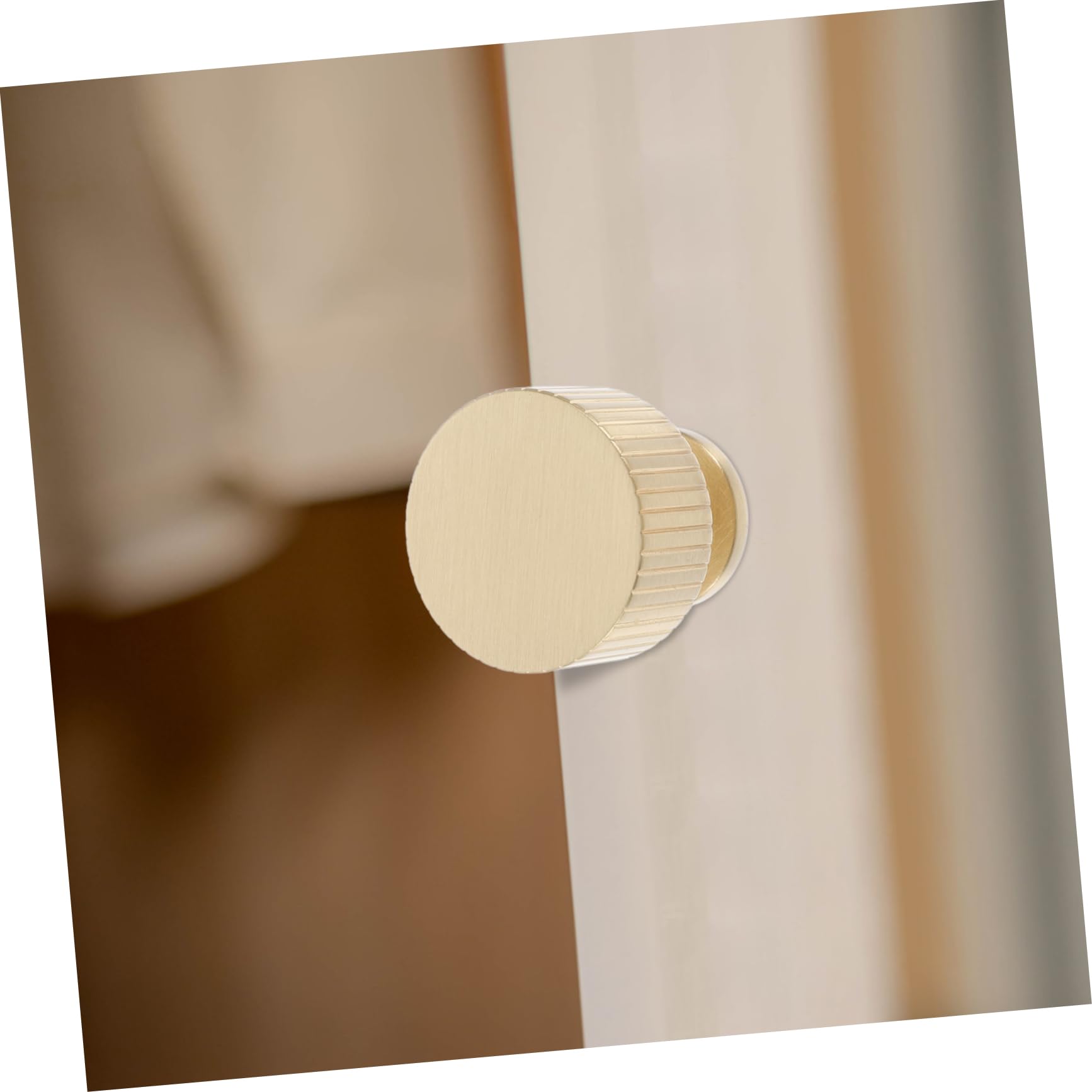 HOMSFOU Pomelli Rotondi in Ottone Oro per Armadio, 5 Pezzi | Design Europeo, Adatti a Guardaroba e Scarpiere, Installazione Semplice, Finitura Elegante e Contemporanea