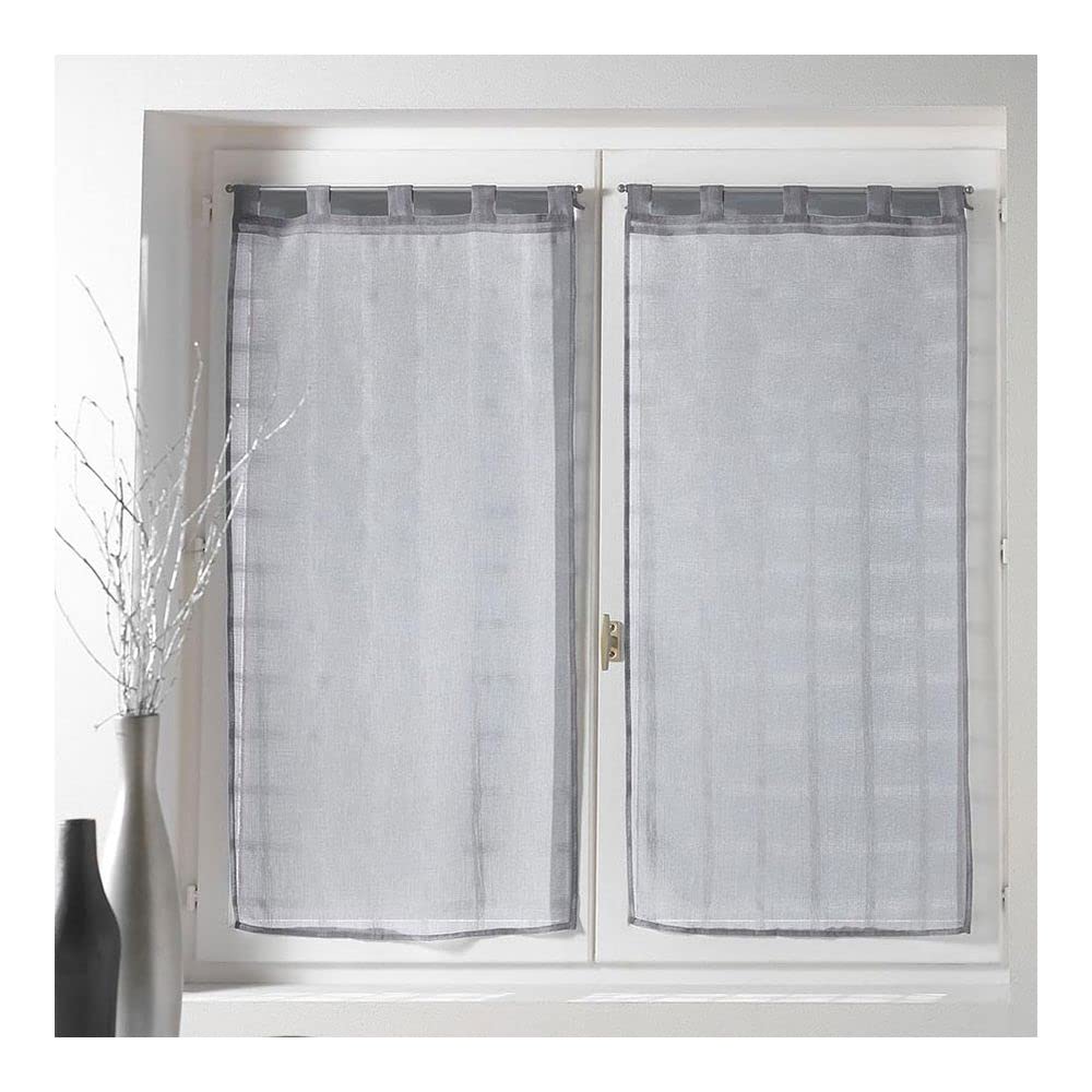 Douceur d'Intérieur 1622966 - Cortina, 2 x 60 x 90 cm, color Gris