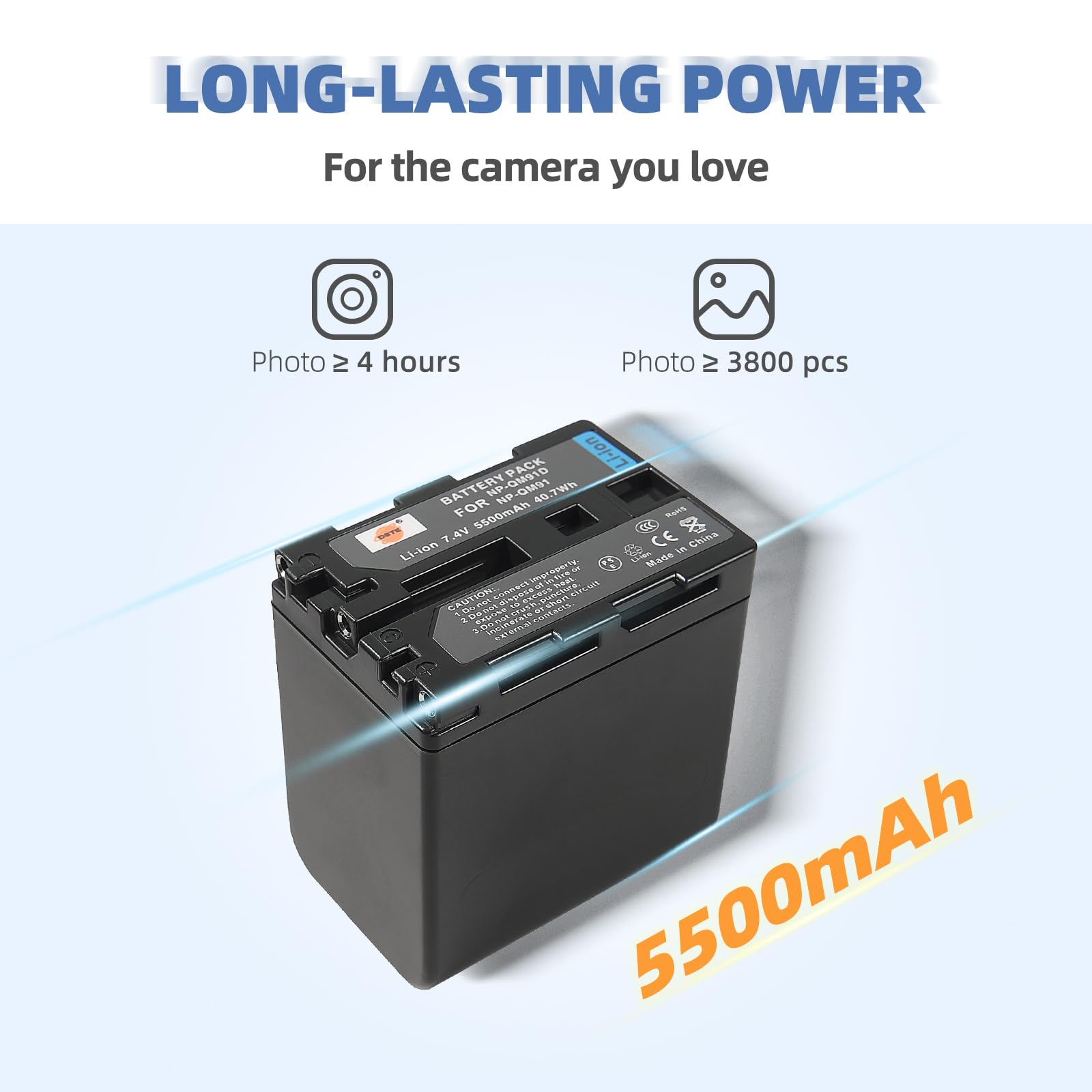 DSTE NP-QM91D NP-QM91 Li-ion Batteria e Caricabatterie USB compatibile per Sony CCD-TRV108E, CCD-TRV118, CCD-TRV126, CCD-TRV218E, CCD TRV308 CCD TRV318 CCD-TRV318, CCD-TRV328, CCD-TRV338, DCR-DVD100