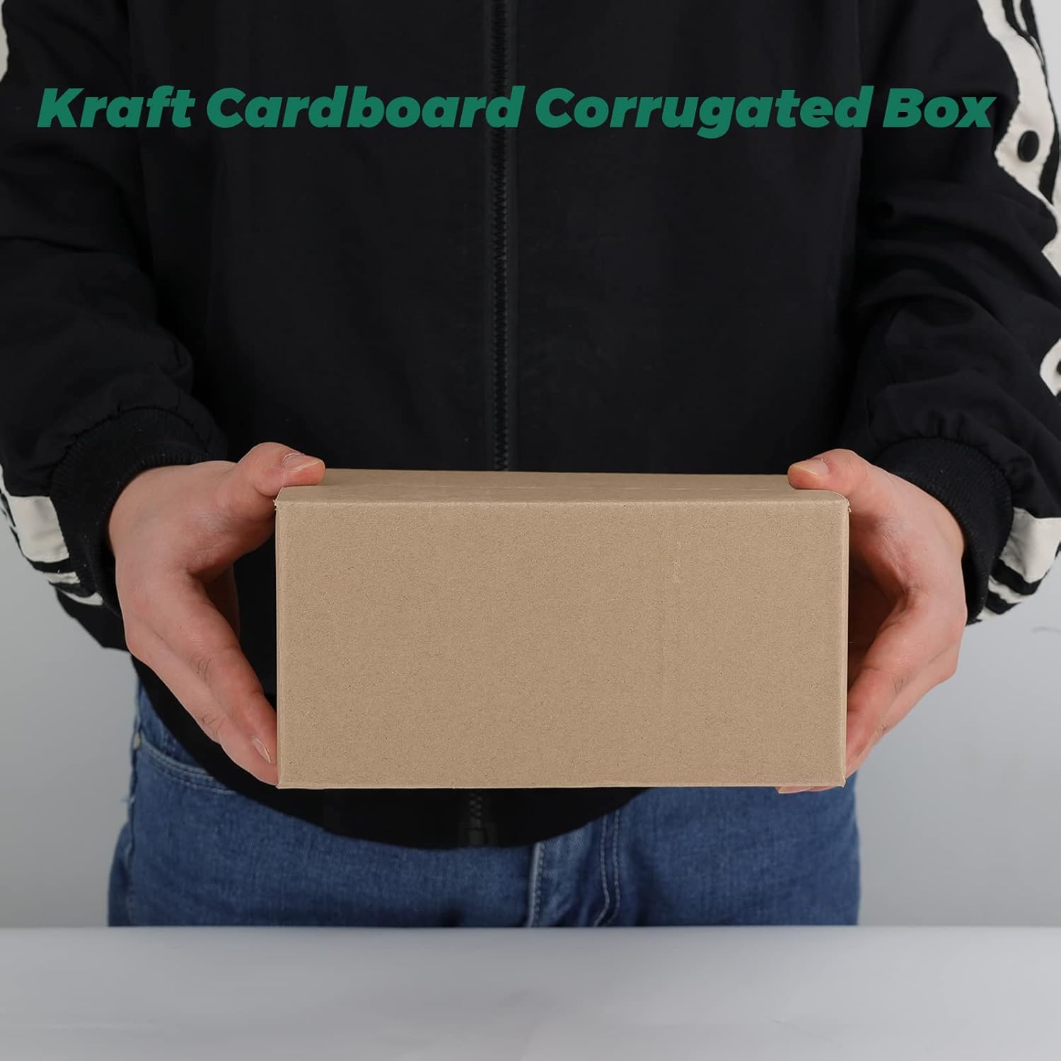 Mat Board Center, 8x6x4 Inches Shipping Boxes for Mailing Moving Packaging, 25 Pack Corrugated Cardboard Boxes for Small Business, Kraft