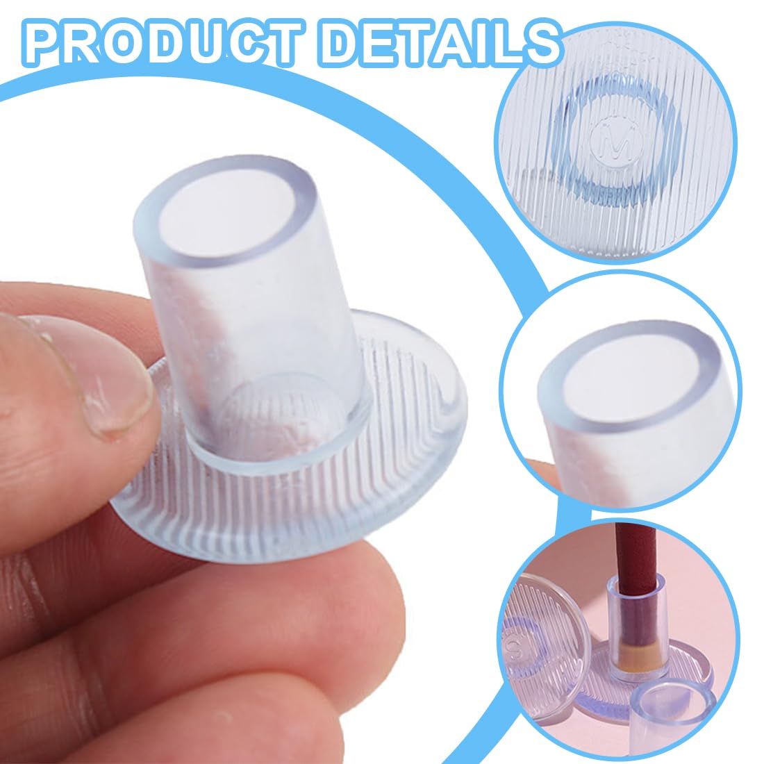 WUSJCOF Cubre Tacones Boda Transparentes, 8 Pares de Cubre Tacones para Mujer, Protectores de Tacones para Zapatos de Tacón Alto, Ideal para Césped y Ocasiones Formales (7 mm, 9 mm, 11 mm, 13 mm)