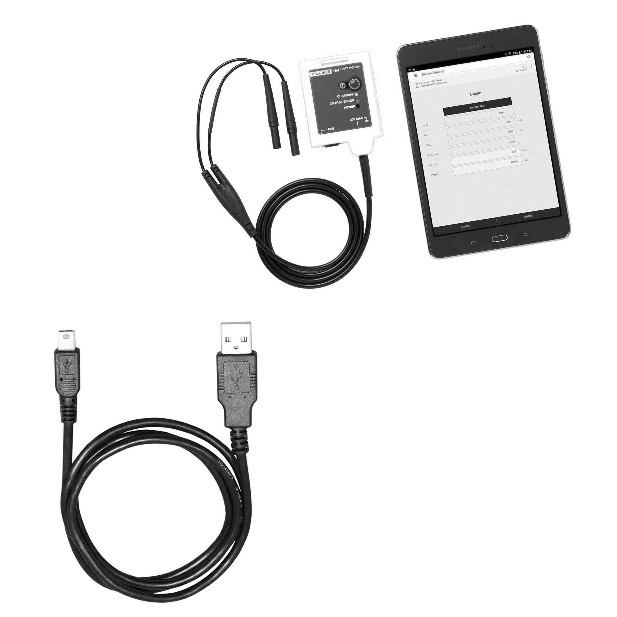 BoxWave Cable Compatible with Fluke 154 - DirectSync Cable, Durable Charge and Sync Cable