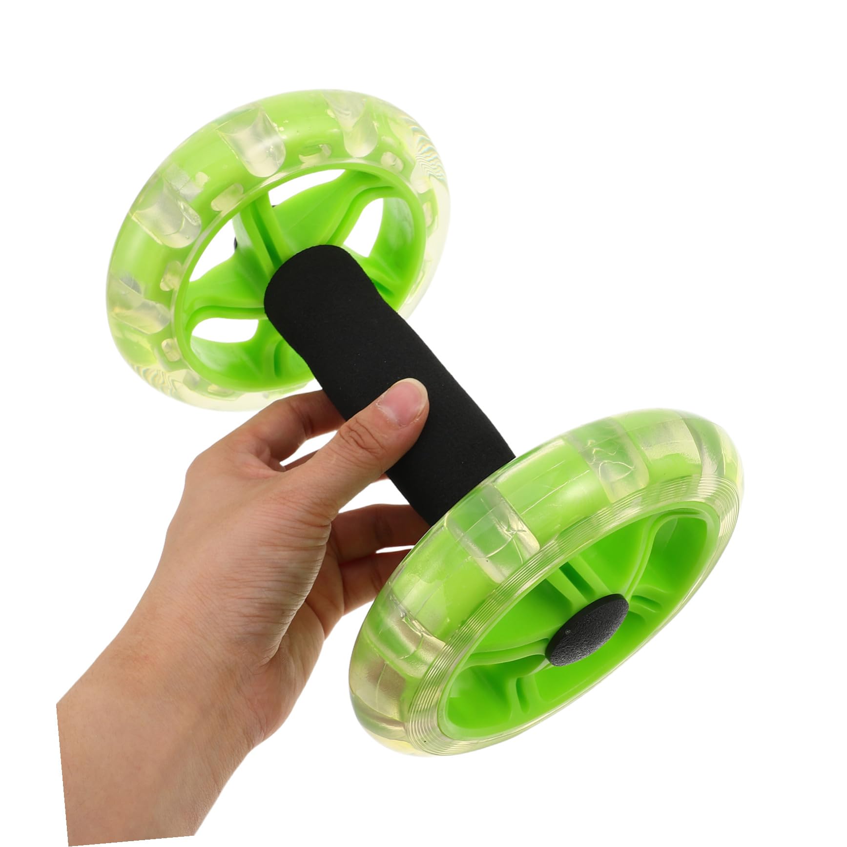 Rueda Abdominal Doble con Mango Antideslizante para Entrenamiento de Fuerza y Estabilidad del Core Equipo Compacto para Gimnasio Casa Hombres y Mujeres