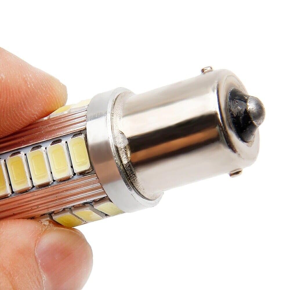 5x LED żarówki 12V białe światła pozycyjne migające wsteczne 33 SMD BA15S 1156 (P21W) 180°