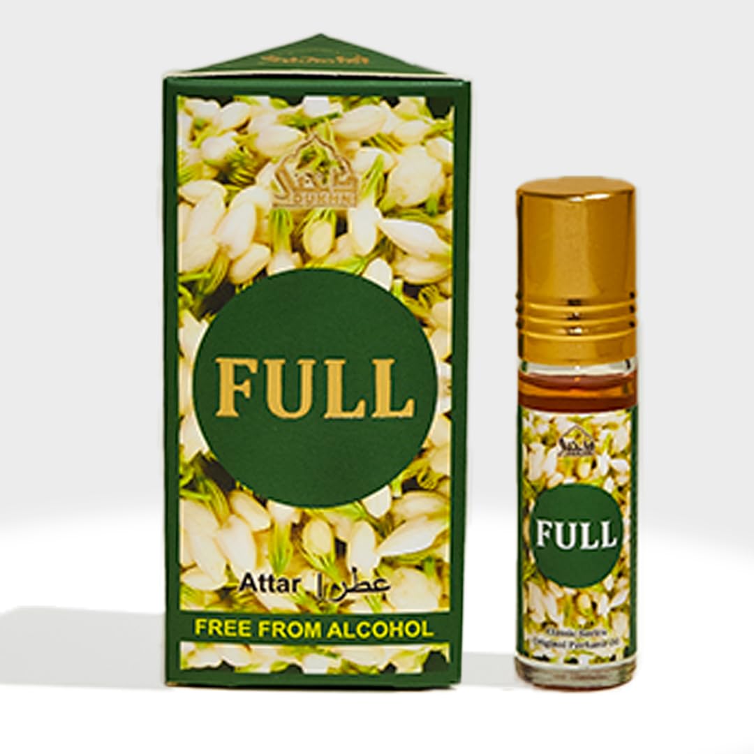 Attar Ful Attar Oil by Dukhni | Arabic perfume oils for men and women | 100% pure non alcoholic roll on perfume, jasmine mogra scent | Eid, Ramadan, Umrah Gifts & Vegan Islamic Fragrances