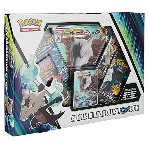Pokemon Cards TCG: Alolan Marowak-Gx Box | 4 Booster Pack | A Foil Promo Card | A Foil Oversize Card | Genuine Cards