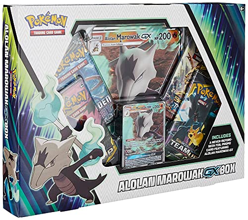 Pokemon Cards TCG: Alolan Marowak-Gx Box | 4 Booster Pack | A Foil Promo Card | A Foil Oversize Card | Genuine Cards
