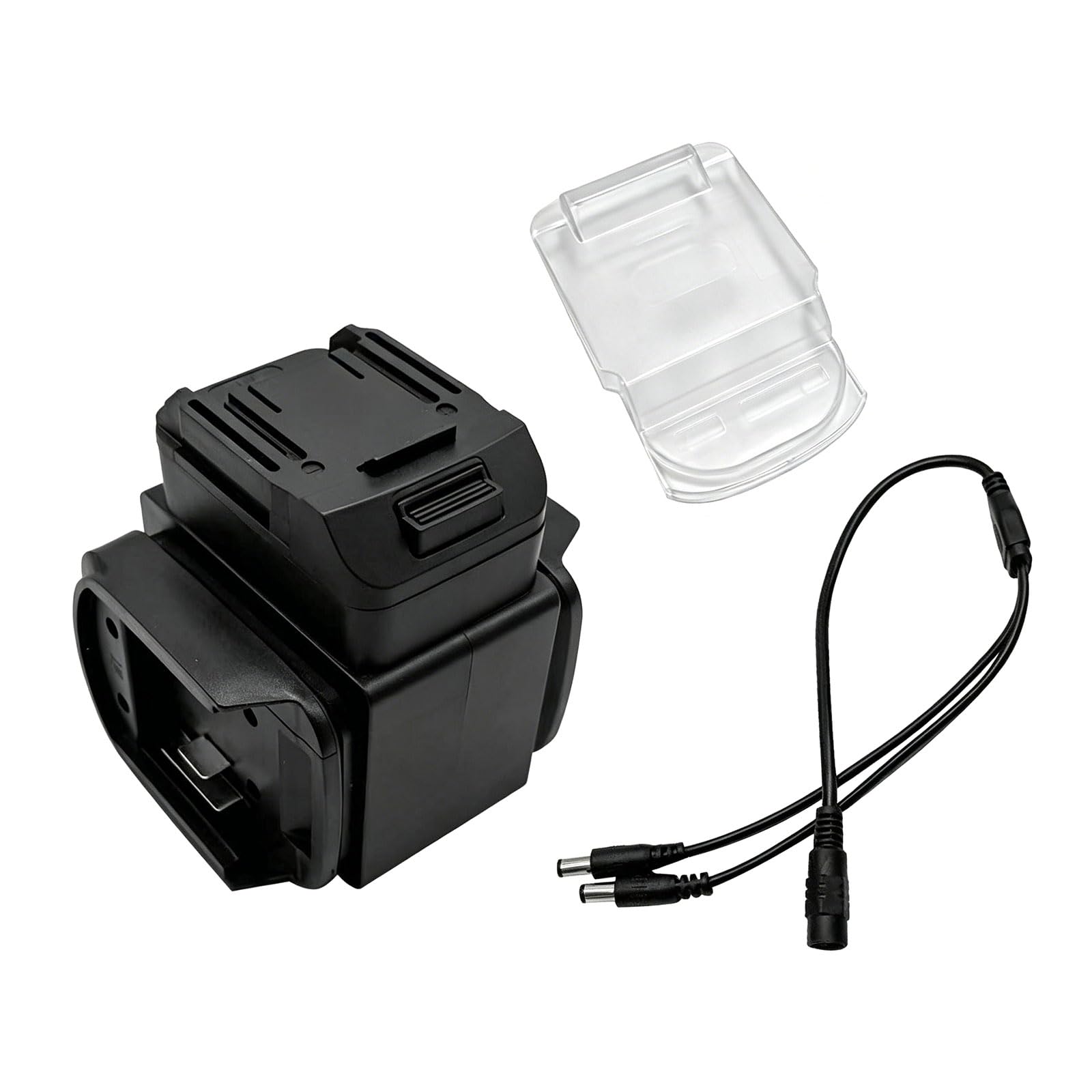 Compact 116X99X85Mm ABS Battery Coupler 1 to 2 Battery Converter Allows Parallel Use of Two 21V Batteries Power Tool Run Elongator