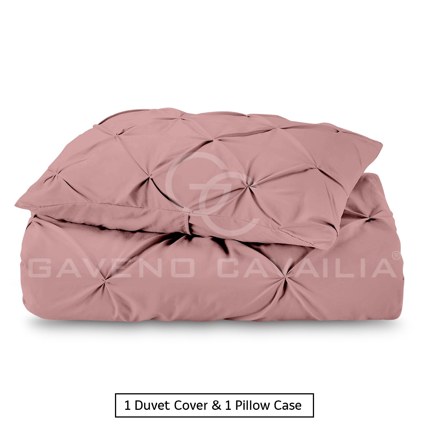 GC GAVENO CAVAILIA Pintuck Duvet Cover Set, Soft Polycotton Bedding with Pillowcase - Image 2