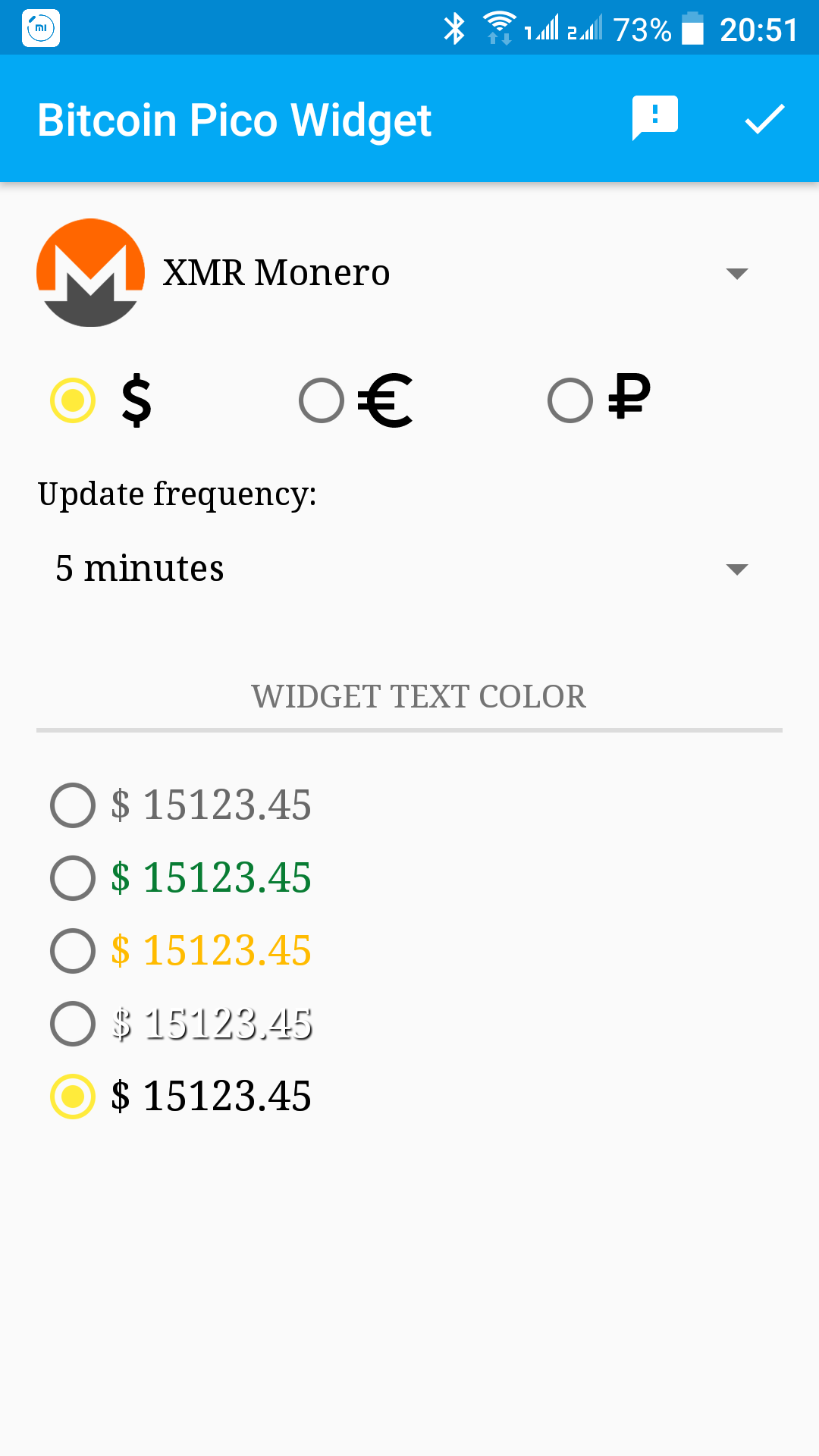 Bitcoin Pico Widget - App on Amazon Appstore