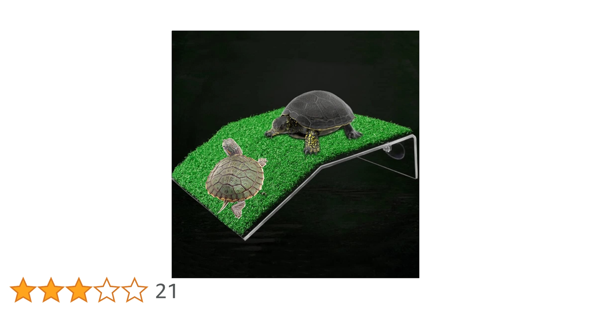 Amazon | POFUIERKN 亀のバスキングプラットフォーム 亀休憩台 芝生