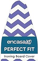 Vista 9 de Encasa XO Funda y almohadilla para tabla de planchar de 42 x 14 pulgadas, acolchado de fieltro de 0.118 in de grosor, ajuste y bloqueo de cordón