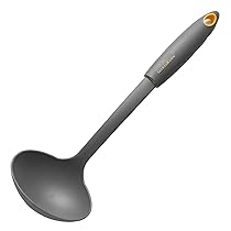 Fackelmann Mestolo, Collection, in Nylon, Manico Soft Touch (Colore: Arancio, Nero)