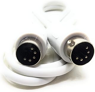 MainCore 1.2m 4 Core Midi Screened 5 Pin Din To 5 Pin Cable Lead for Connecting Synths, Keyboards, Sequencers, Computers, Tone Generators, Drum Machines, Effects Processors, etc.