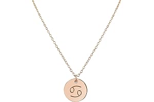 Rose Gold Cancer Zodiac Sign Necklace