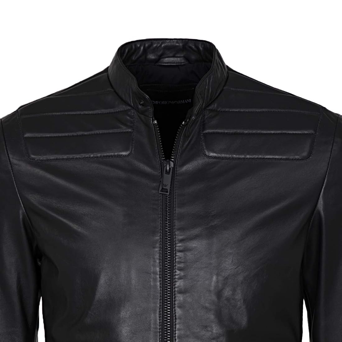 Emporio Armani Leather jacket レザー　ジャケット Buy Emporio Armani Men's Designer Leather Jacket, Nero, 48