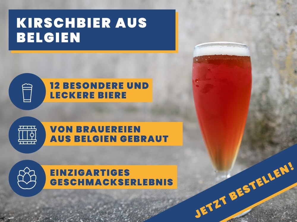 Kirschbier-Paket Belgien - 12 Belgische Fruchtbiere von Traditionsbrauereien