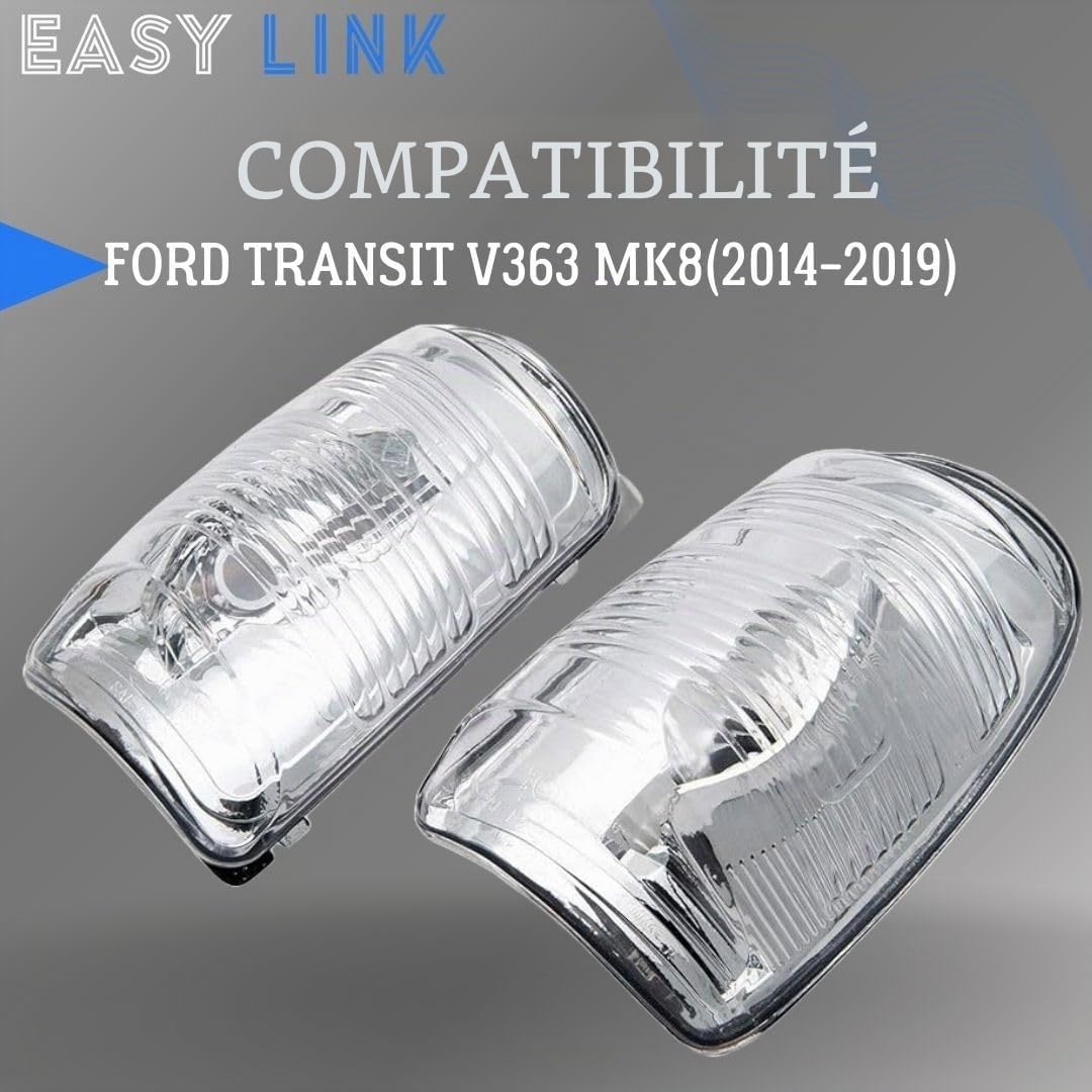 2x clignotants de rétroviseur extérieur droit gauche compatibles avec Ford Transit MK8 2014-1847389 1847387