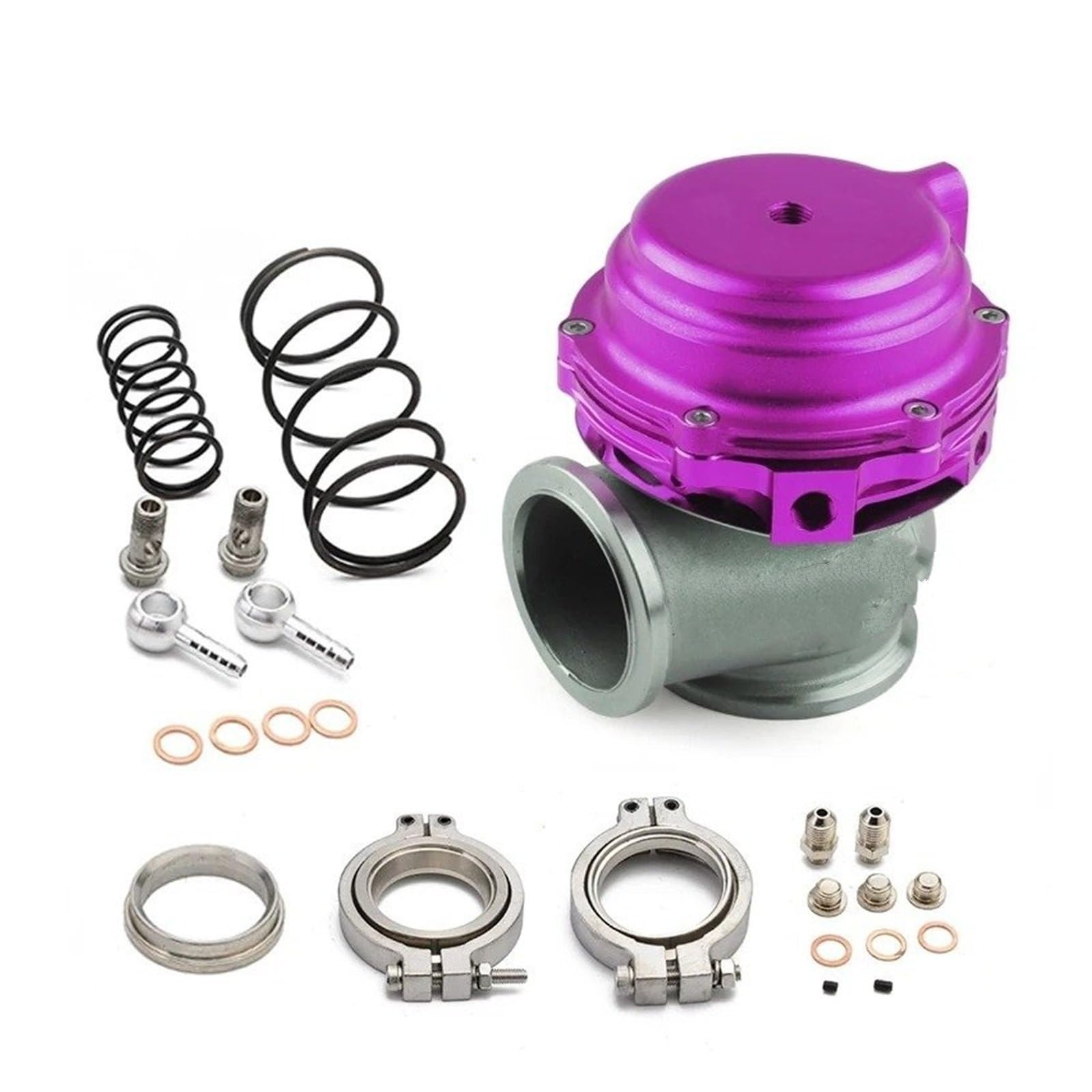 Valvola EGR Ricircolo Gas Raffreddatore D'acqua Turbo Esterno Wastegate Da 44 Mm Con Flangia Hardware MV-R Raffreddato Ad Acqua Rosso Blu Nero(Viola)