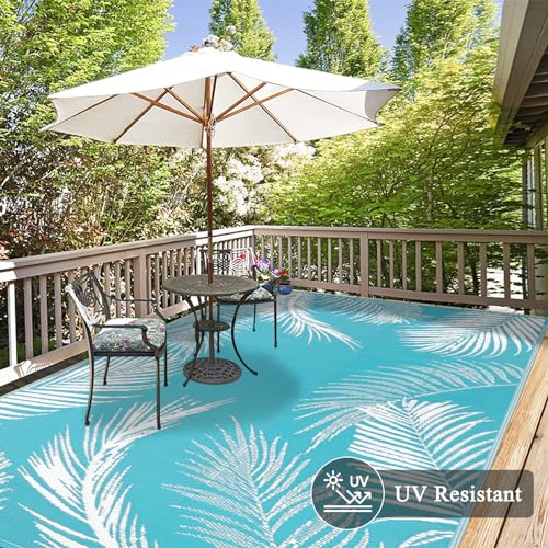 Tapis d'extérieur imperméable réversible paille plastique grand format 2,4x3m
