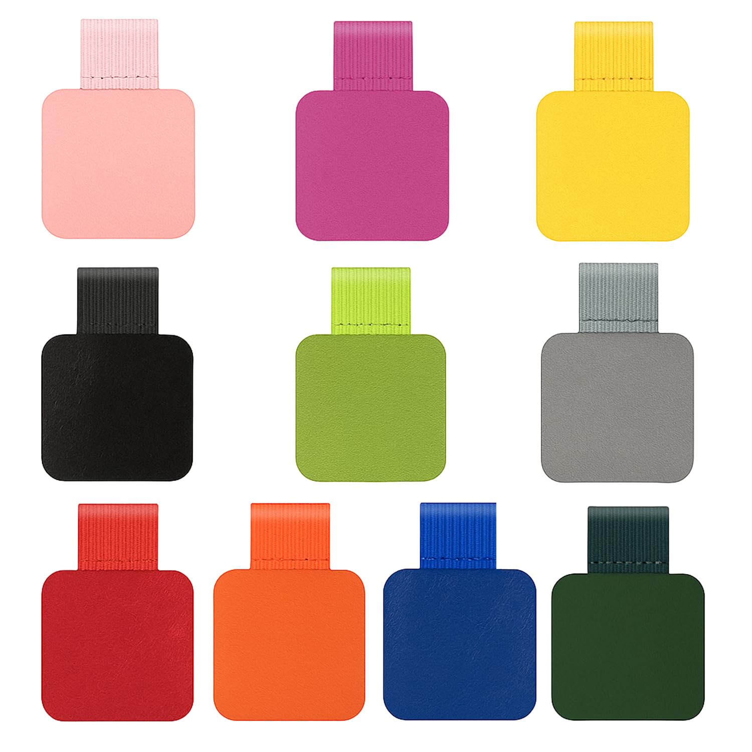 10 Stück selbstklebende Stiftschlaufen-Halter für Notizbücher, Tagebücher und Planer, elastischer Stifthalter für Stifte, Apple Pencil, Stylus (10 Farben)