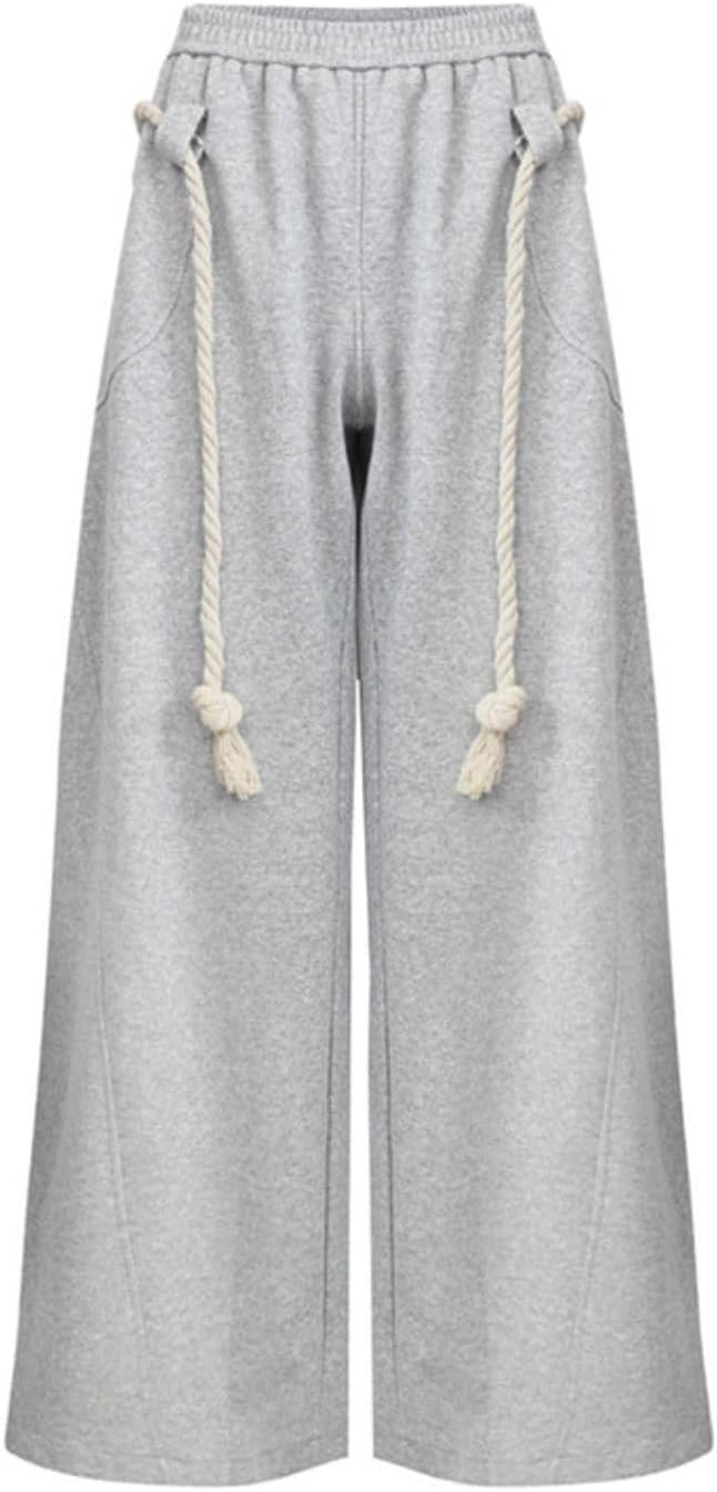 Baggy Sweatpants for Women Men High Waist Wide Leg Sweatpants Oversize Barrel Pants Casual Trousers - Image 6