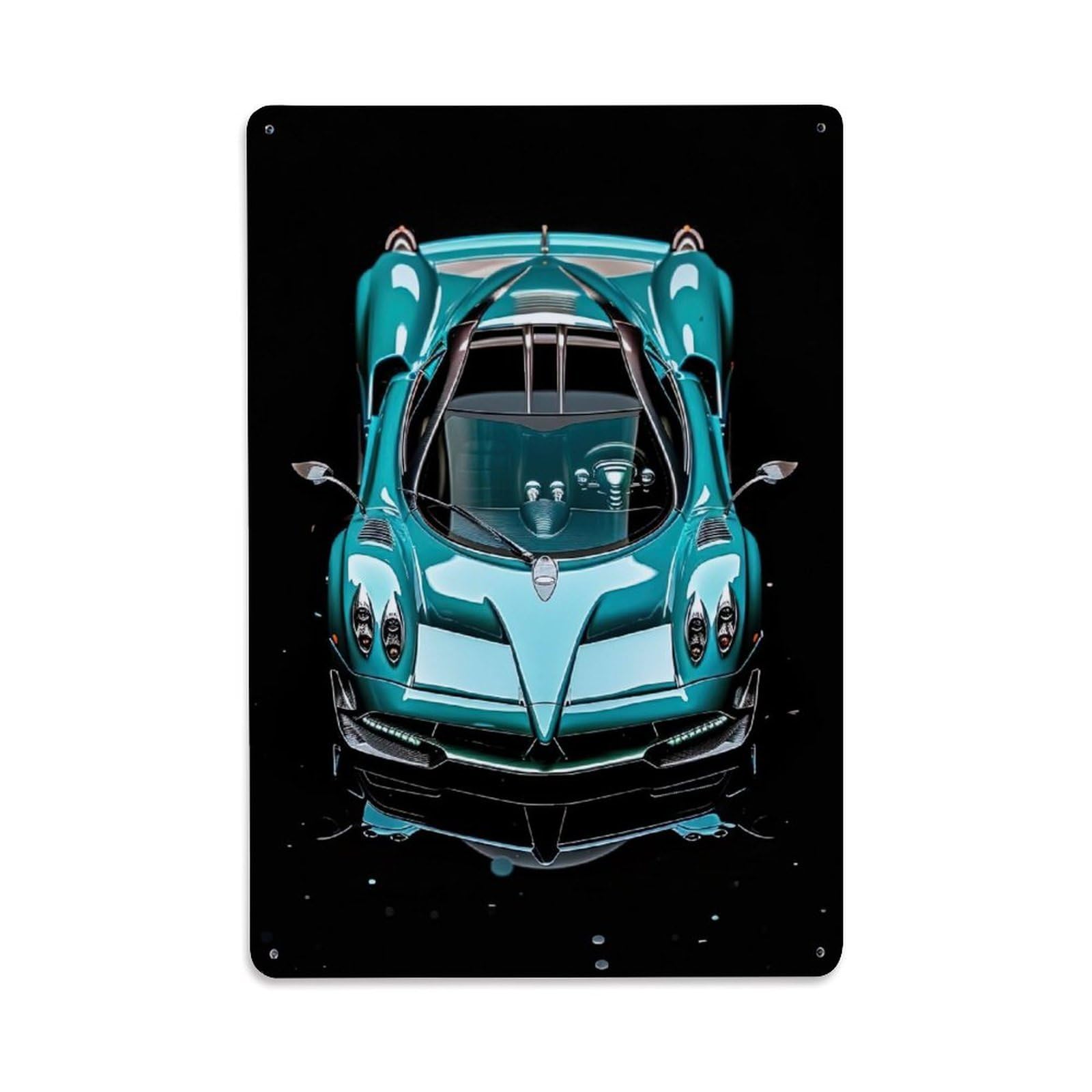 Hypercar Huayra Italian Supercar Metal Tin Sign Plaque Wall Decor for Cafe, Club, Garden Metal Poster 8x12Inch