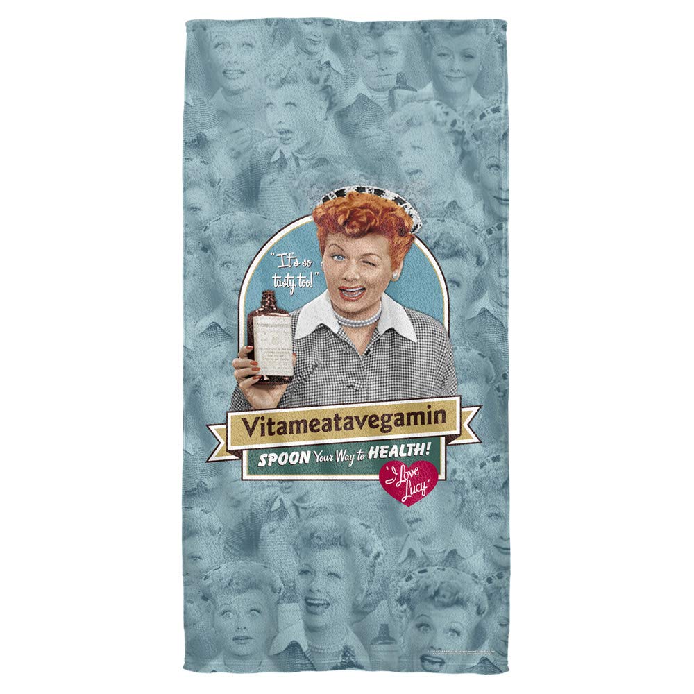 TrevcoI Love Lucy Vitameatavegamin Officially Licensed Beach Towel 30" X 60"