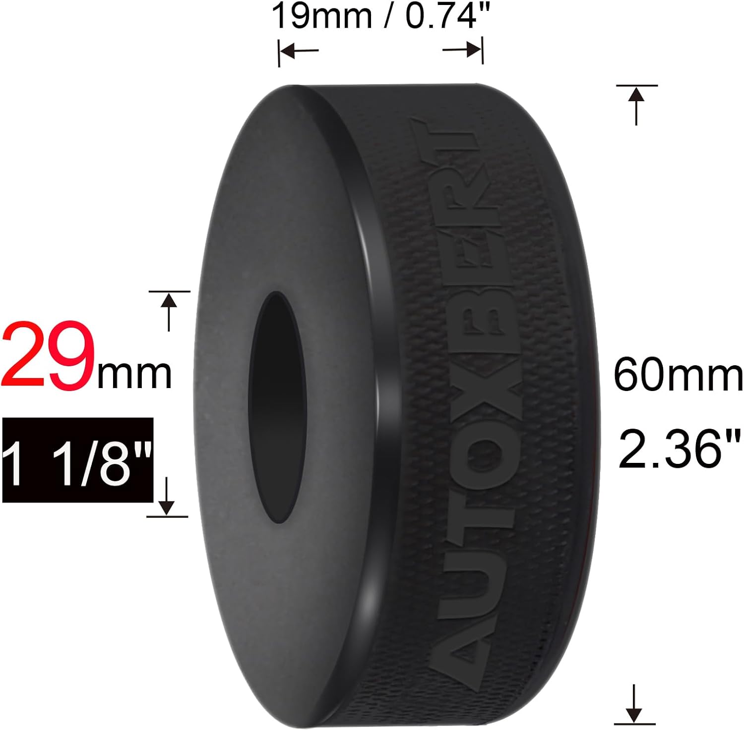Bottle Jack Pad Adapter Rubber 29mm 1 1/8“ Hole Dia Recess On Bottom Jacking Point for 5-6 Ton Bottle Jacks Lift Car Damage Protection Universal