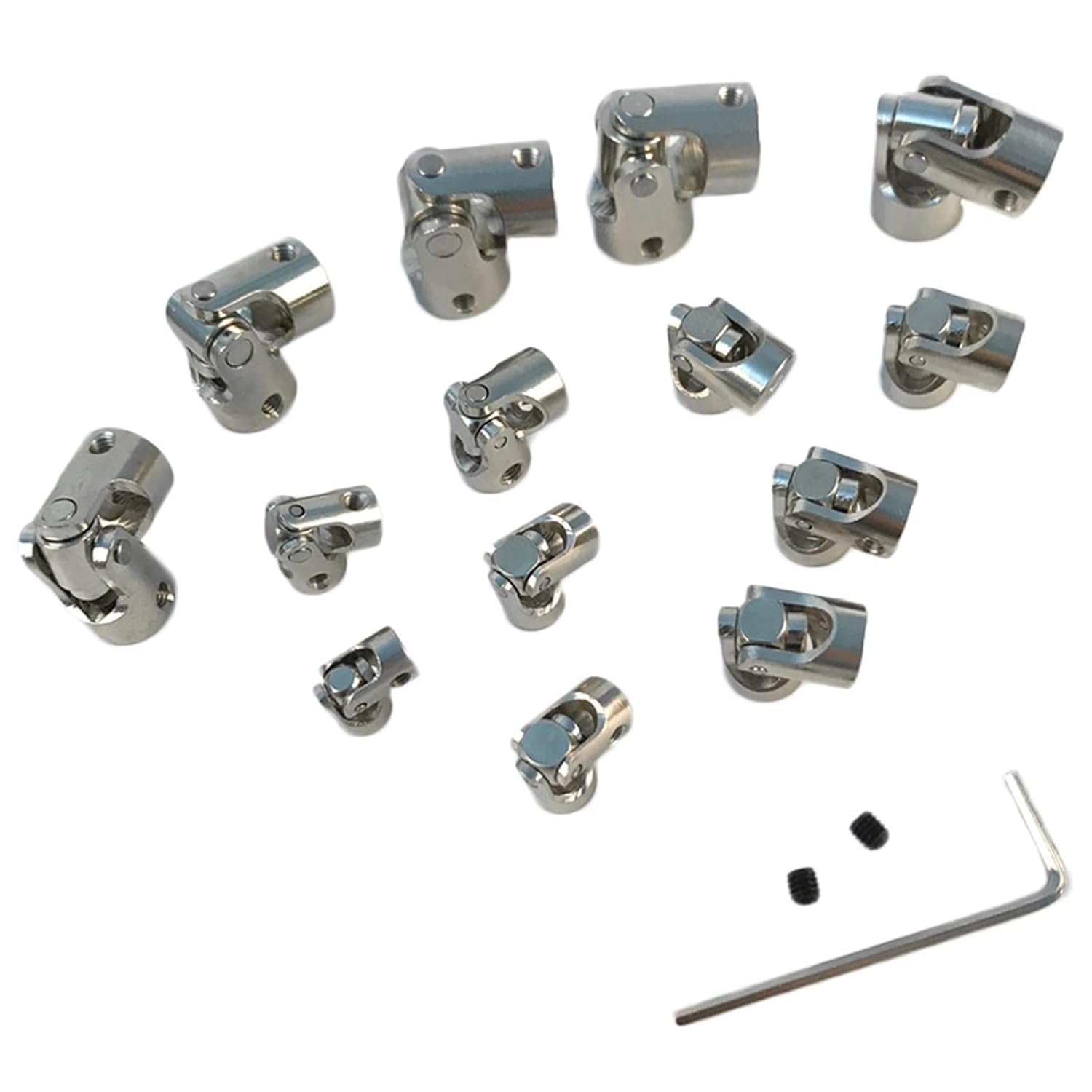 acoplamiento de eje, Acoplador de eje cardán Metal, junta Universal, conector Motor coche y barco, varios tamaños(3.17mm 3.17mm)