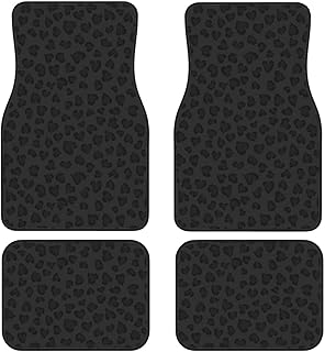 ヒョウ柄カーフロアマット 4 パック多目的カーフロアマット