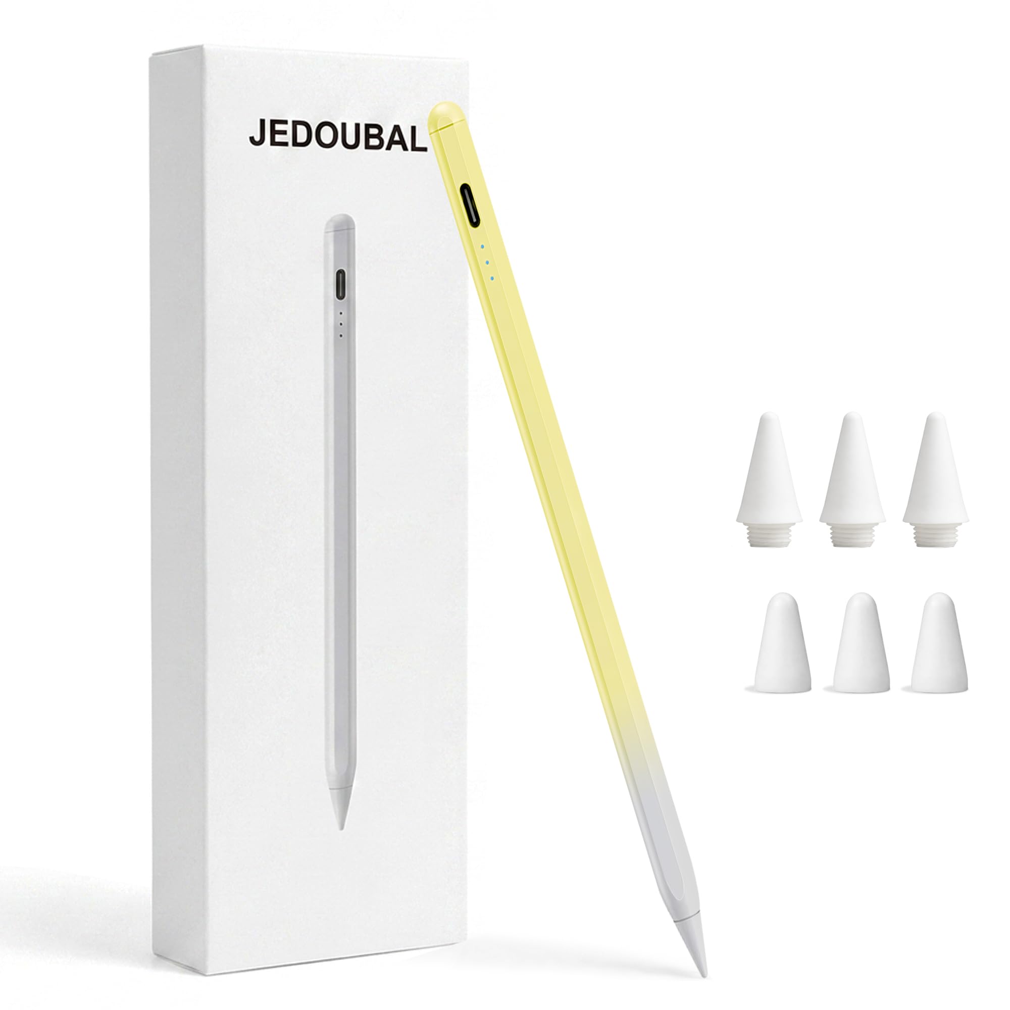 JEDOUBAL Stylus Pen for iPad 2018-2026, 3X Fast Charging iPad Pencil with Palm Rejection &amp; Tilt Sensitivity, Apple Pencil Alternative No Bluetooth Required Compatible with iPad Pro Air Mini