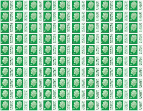 Albian Trading 2nd Class Stamps (100 Pack) - Barcoded Self Adhesive UK Letter Postage Stamps for Postage - (100 Total)