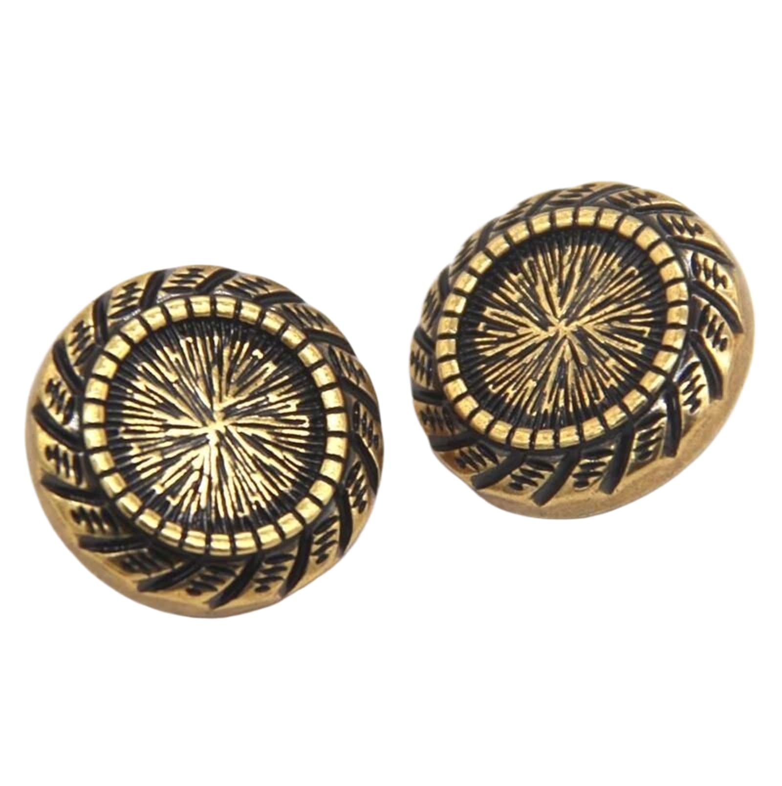 Retro Round Gold Metal Buttons for Clothes Antique Women Coat Suit Blazer White Bronze Buttons, Bronze, 18mm 6pcs