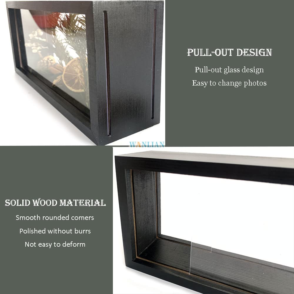 Gracie Oaks Shadow Photo Frame,Wooden Double-Sided High-Definition