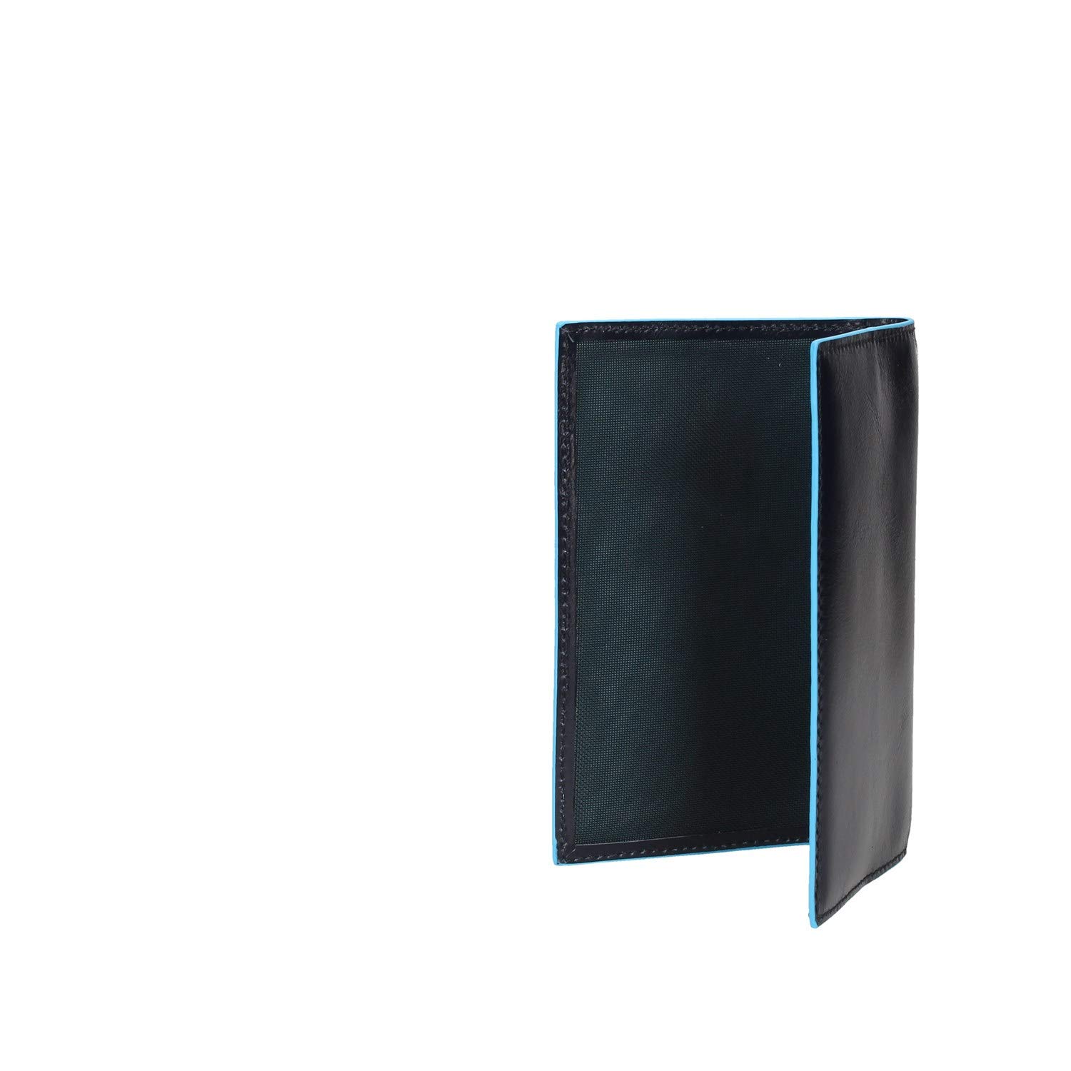 PIQUADRO - Porta Passaporto 9 cm Blue Square in Pelle - Unisex - Blu Notte | Formato viaggio, Elegante e Professionale, Compatto, Trasferte